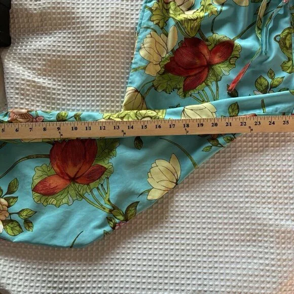 Natori Private Luxuries XL Pajama Lounge Crop Wide Leg Pants  Tropical Floral - Picture 8 of 9